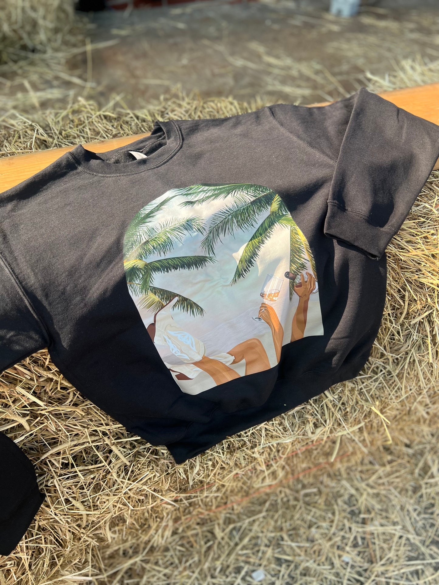 Crewneck COUNTRY GIRL noir X-large