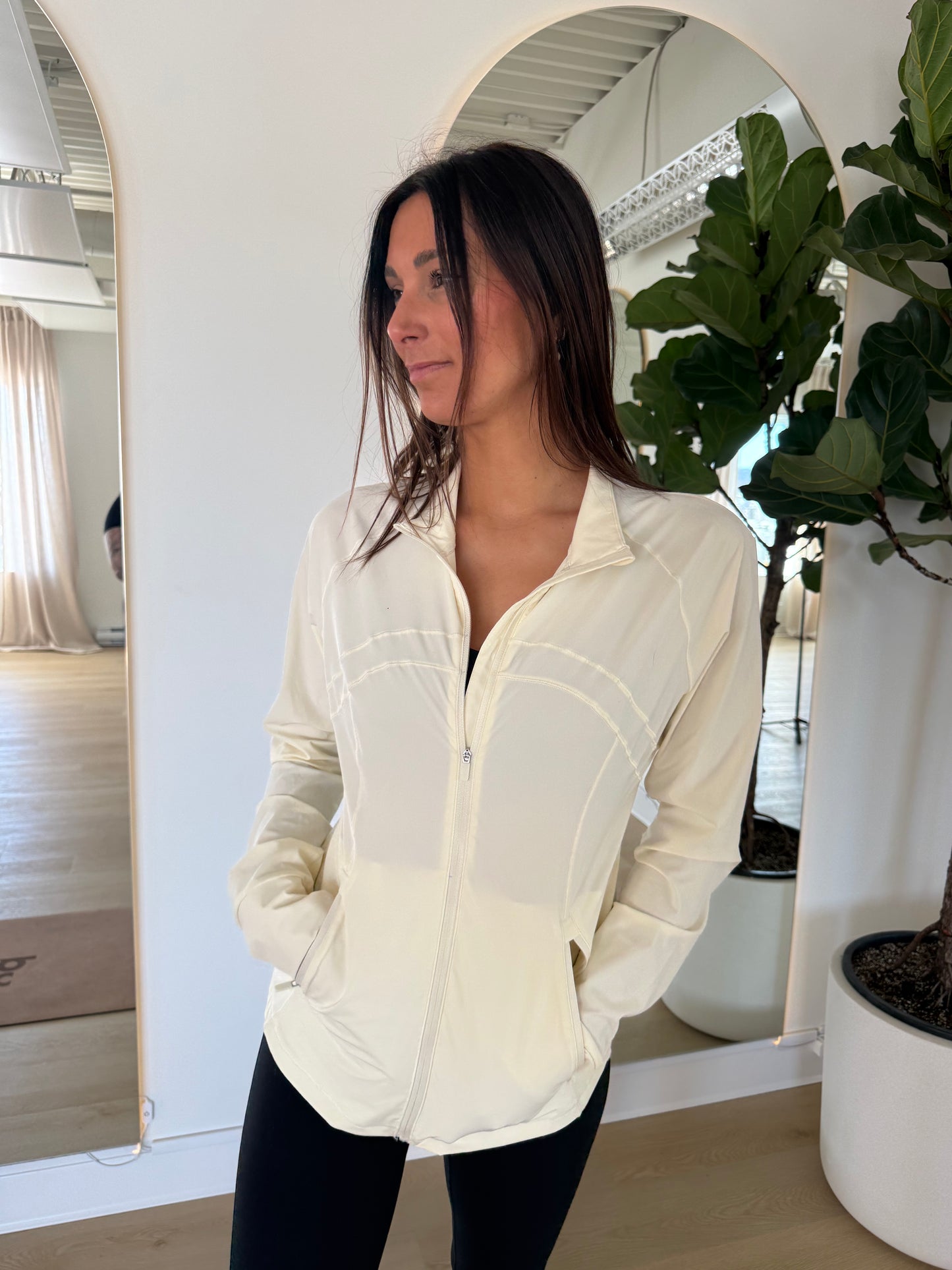 Veste jaune pale médium