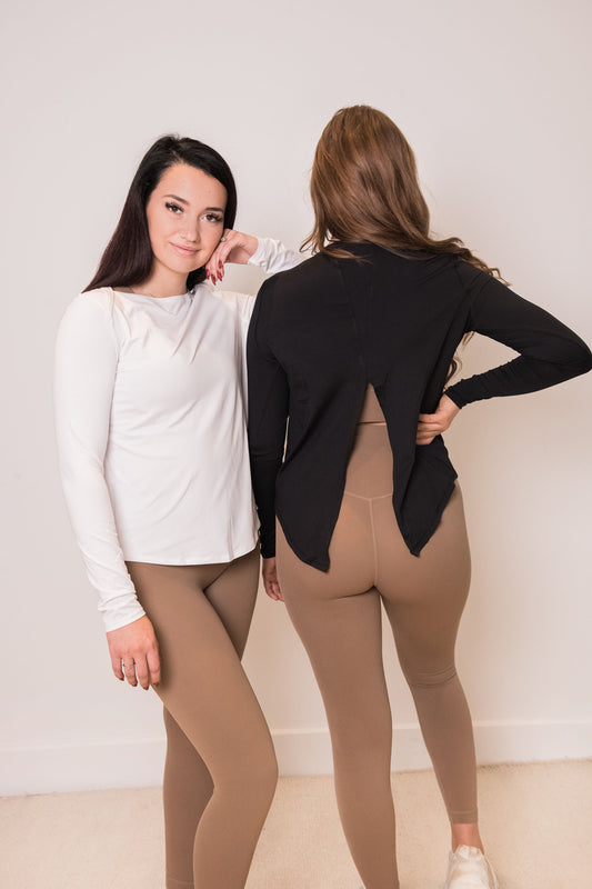 T-shirt open back NOIR