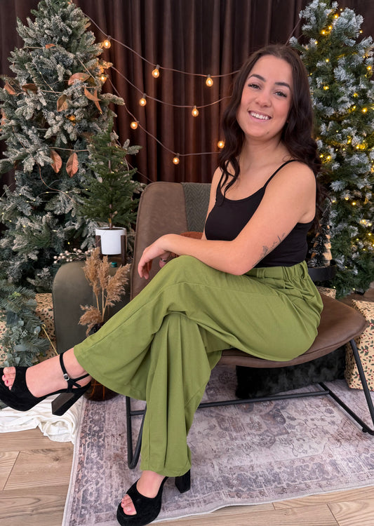 Pantalon Waffle matcha