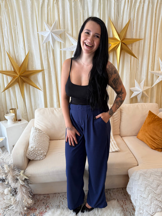 Pantalon Waffle marine