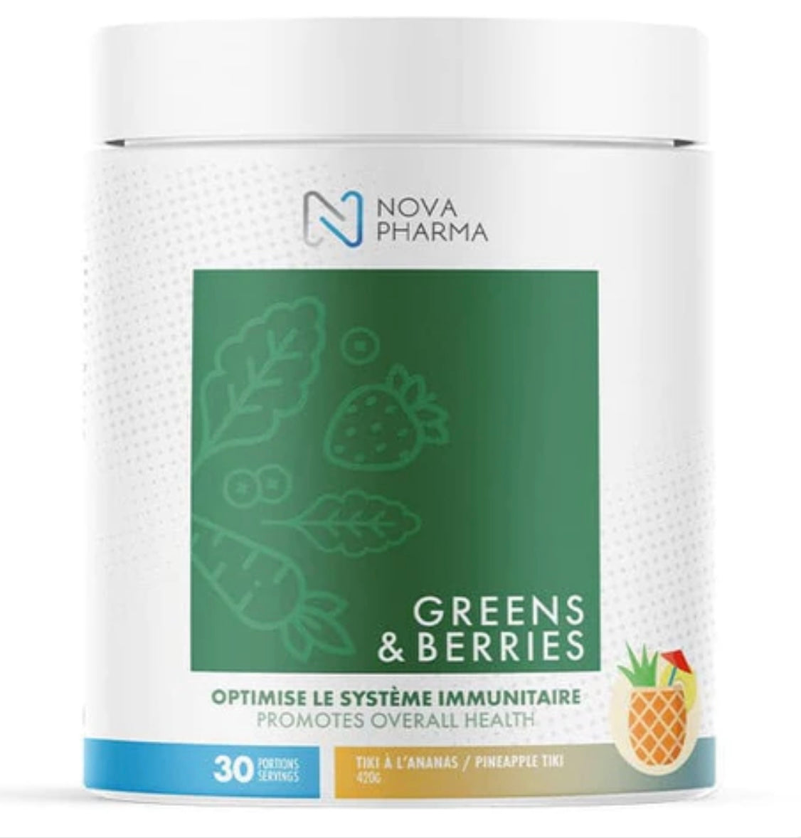 NOVA PHARMA - GREENS & BERRIES, 30 PORTIONS