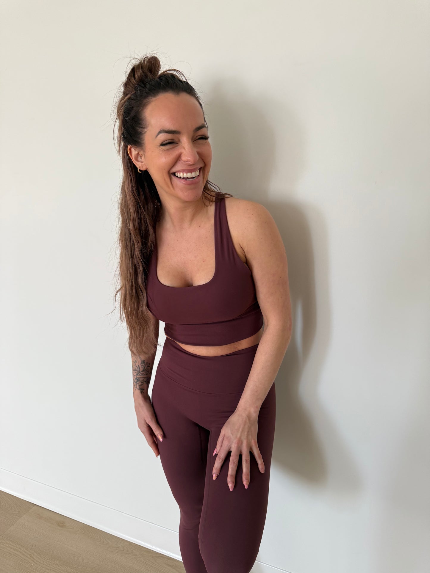 Top de sport Lacy Bordeaux